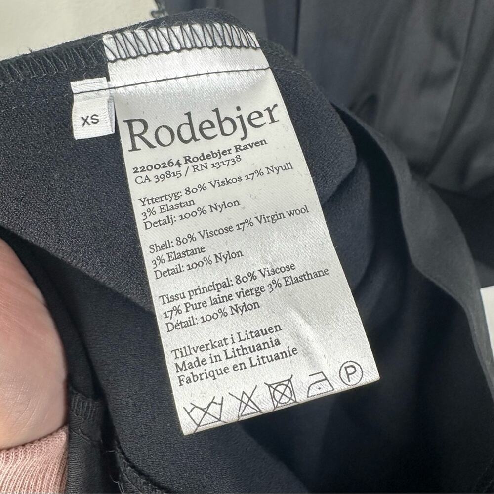 NEW Rodebjer Size XS Raven Cocktail Ruffle Mini Dress in Black - Picture 7 of 12